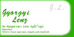 gyorgyi lenz business card